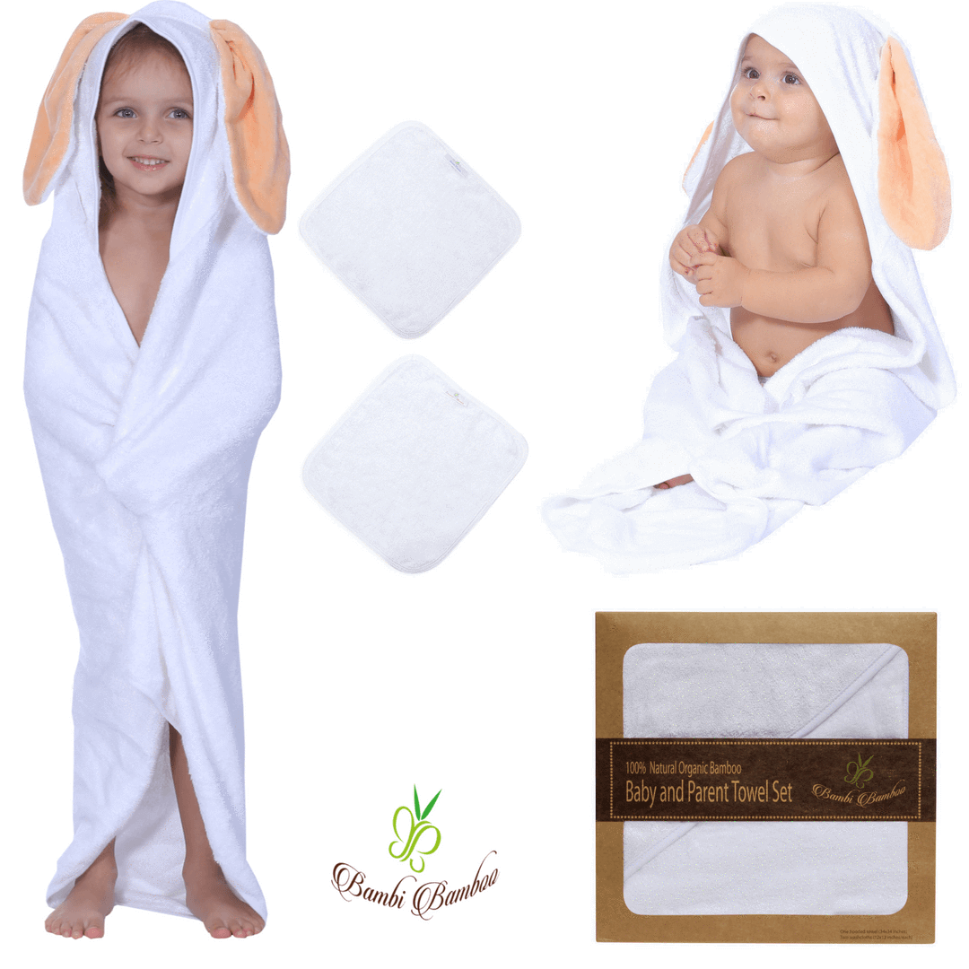 Amber Bunny Hooded Towel & 2 Washcloths